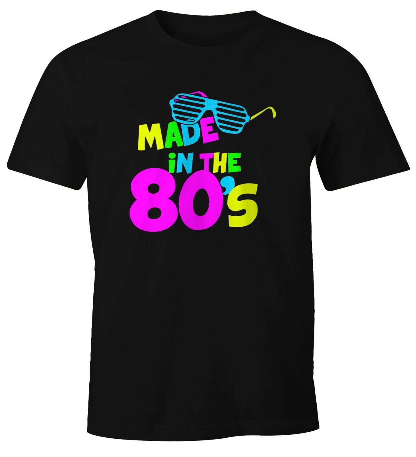 MoonWorks Print-Shirt Herren T-Shirt Geburtstag Made in the 80's Retro Eighties Achtziger Geschenk Fun-Shirt Moonworks® mit Print