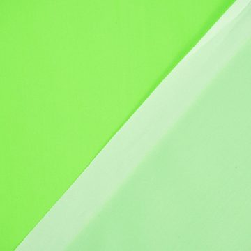 SCHÖNER LEBEN. Stoff Bekleidungsstoff Polyester wasserabweisend reflektierend uni neon grü, beschichtet