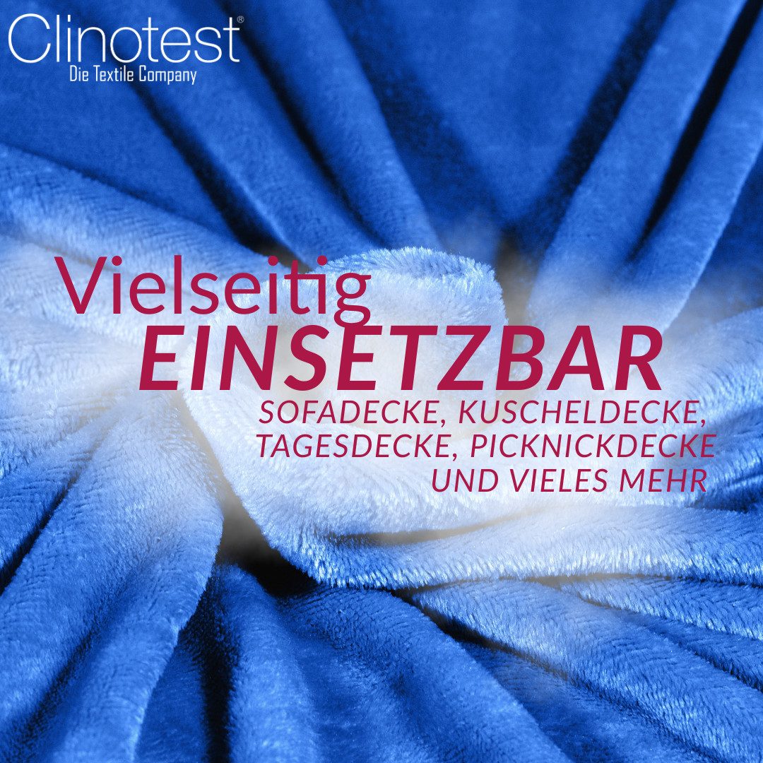Wohndecke Kuscheldecke aus 100% Polyester, 150x220 cm, Clinotest, Kochfest günstig online kaufen