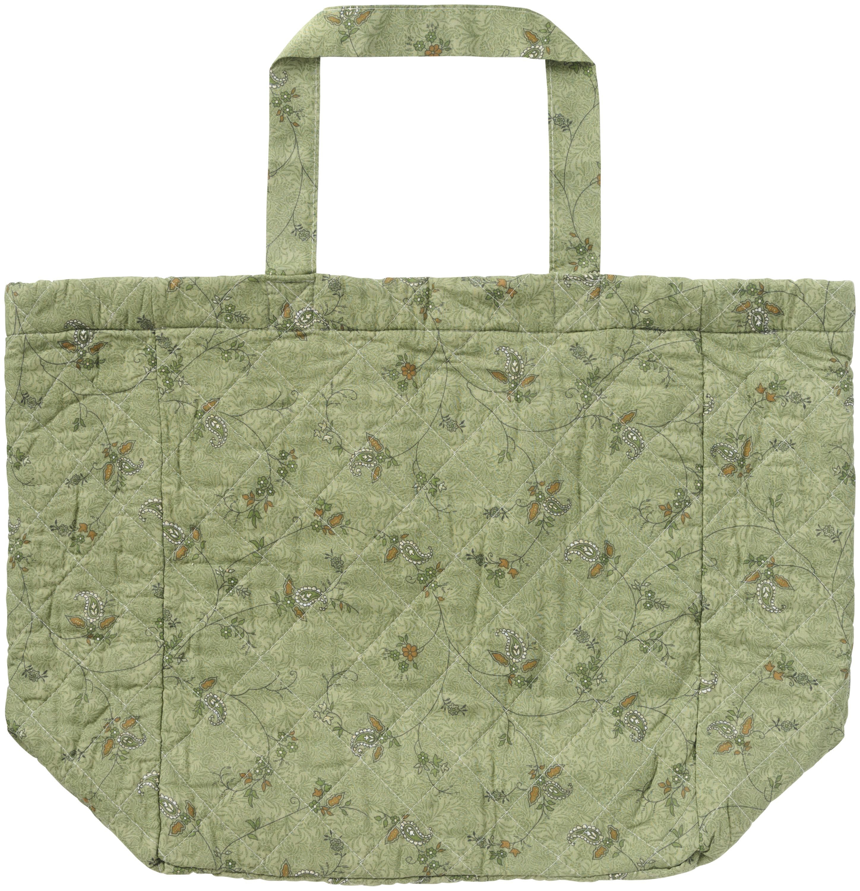 Ib Laursen Shopper Ib Laursen - Tasche Strandtasche Einkaufstasche Wattiert Blumen Grün