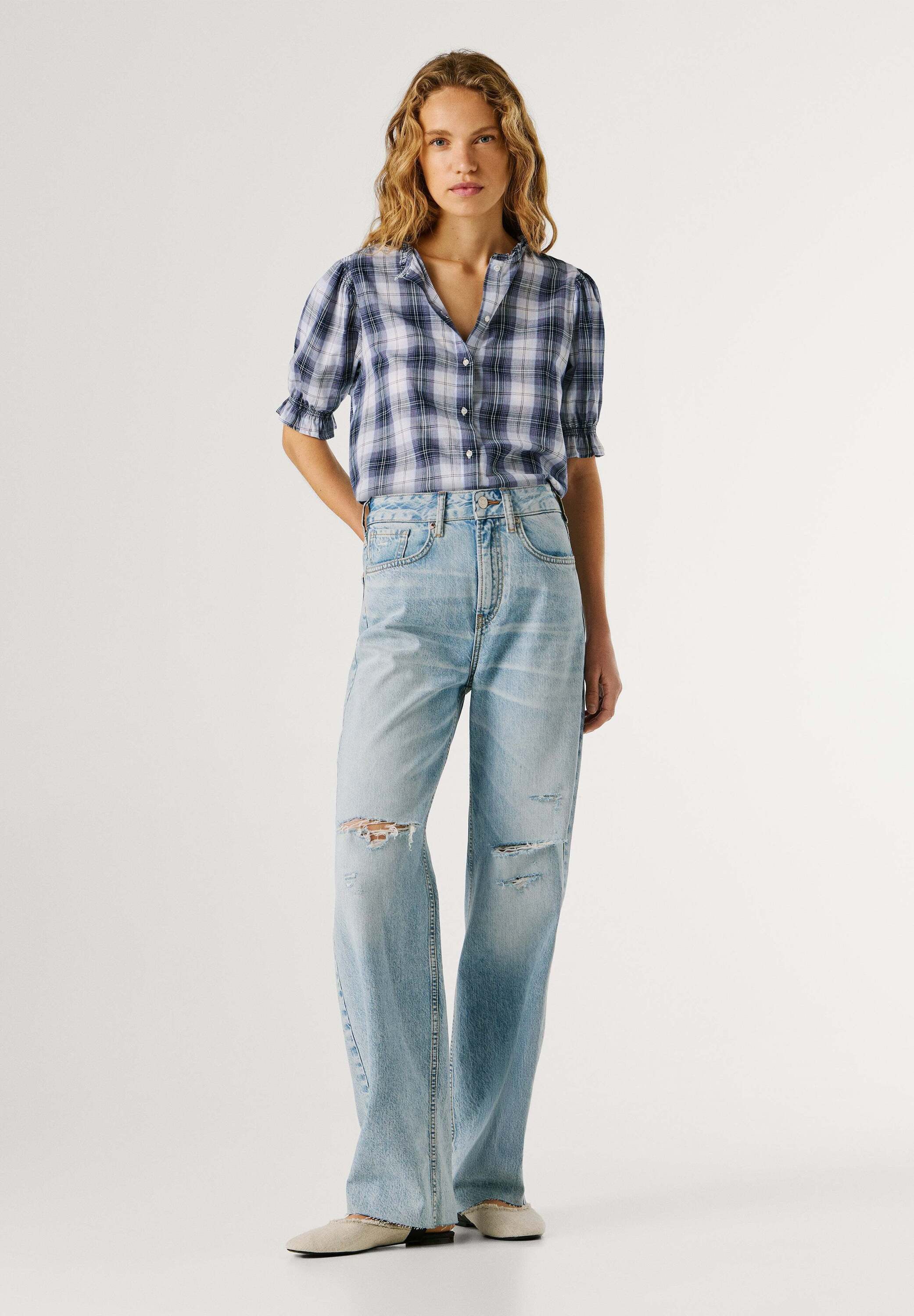 Pepe Jeans Straight-Jeans chinos STRAIGHT HW EDEN STONE DAMAGE