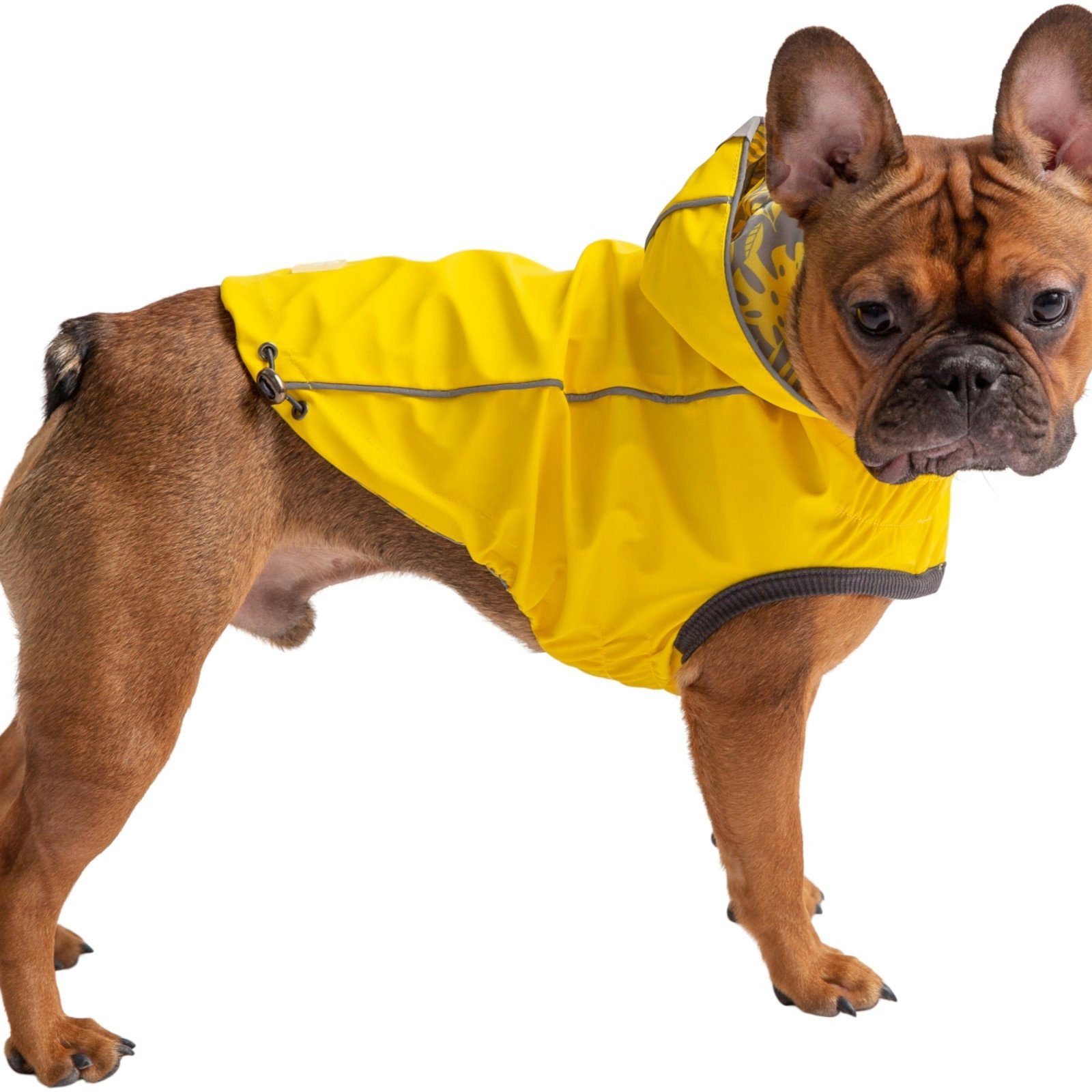 GF Pet Hunderegenmantel Elastofit Regenmantel für Hunde, gelb, XS