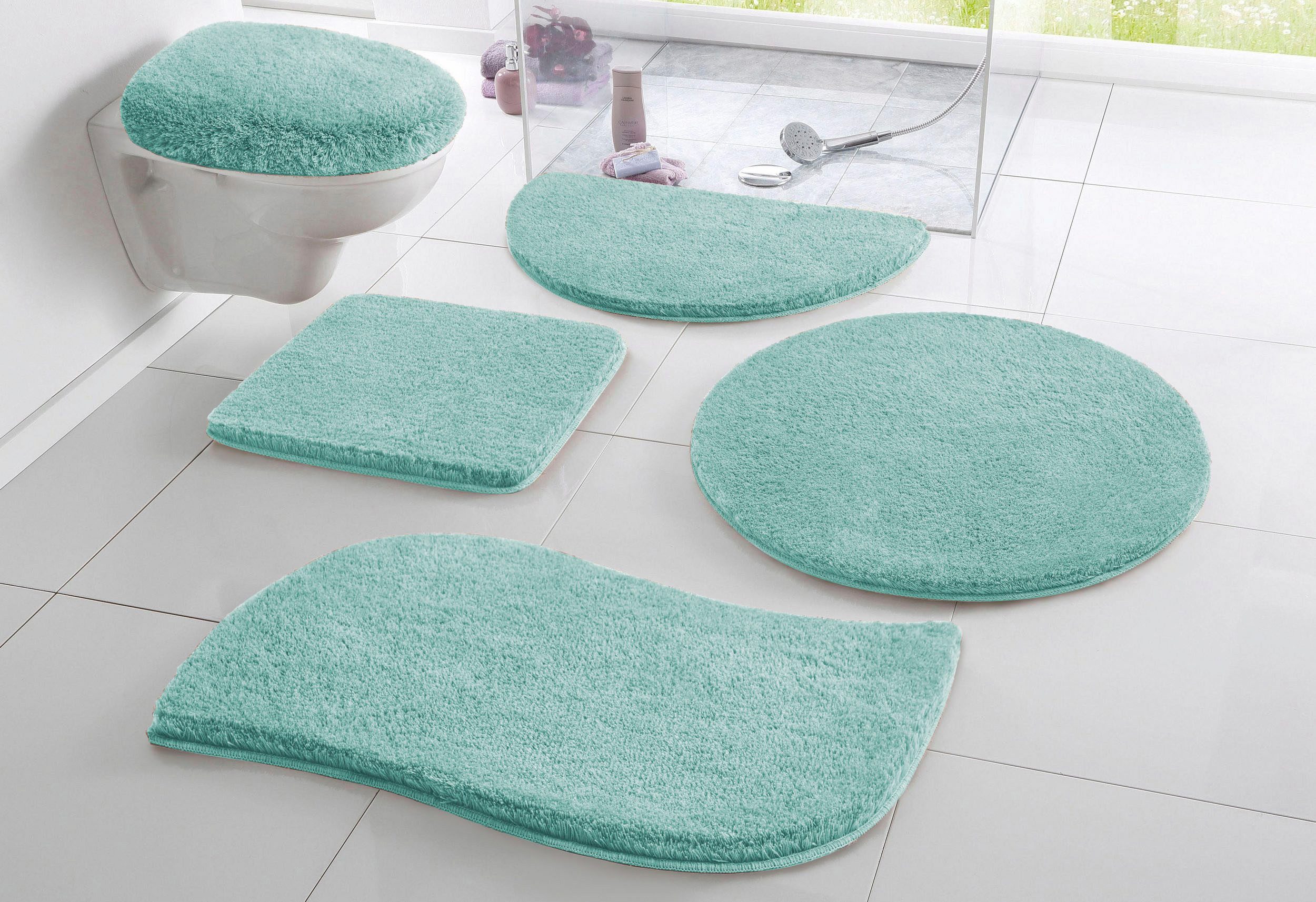 my home Badematte Merida, Badvorleger, Badezimmer Teppich, Höhe 32 mm, ruts günstig online kaufen