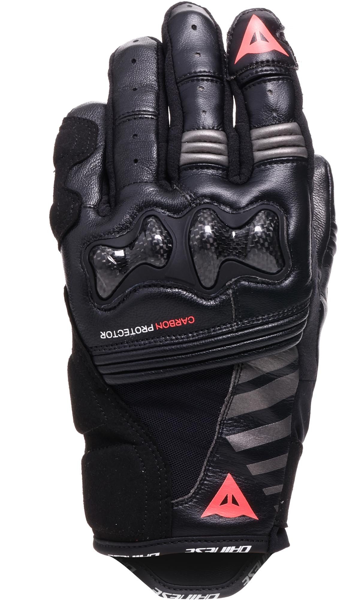 Dainese Motorradhandschuhe Reacto Carbon Short Damen-Motorradhandschuhe perforiert,Touchscreenbedienung möglich