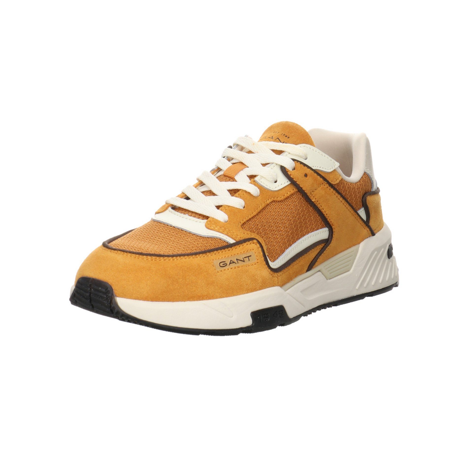 Gant Herren Schnürhalbschuhe Carst Sneaker Sneaker Leder-/Textilkombination golden yellow