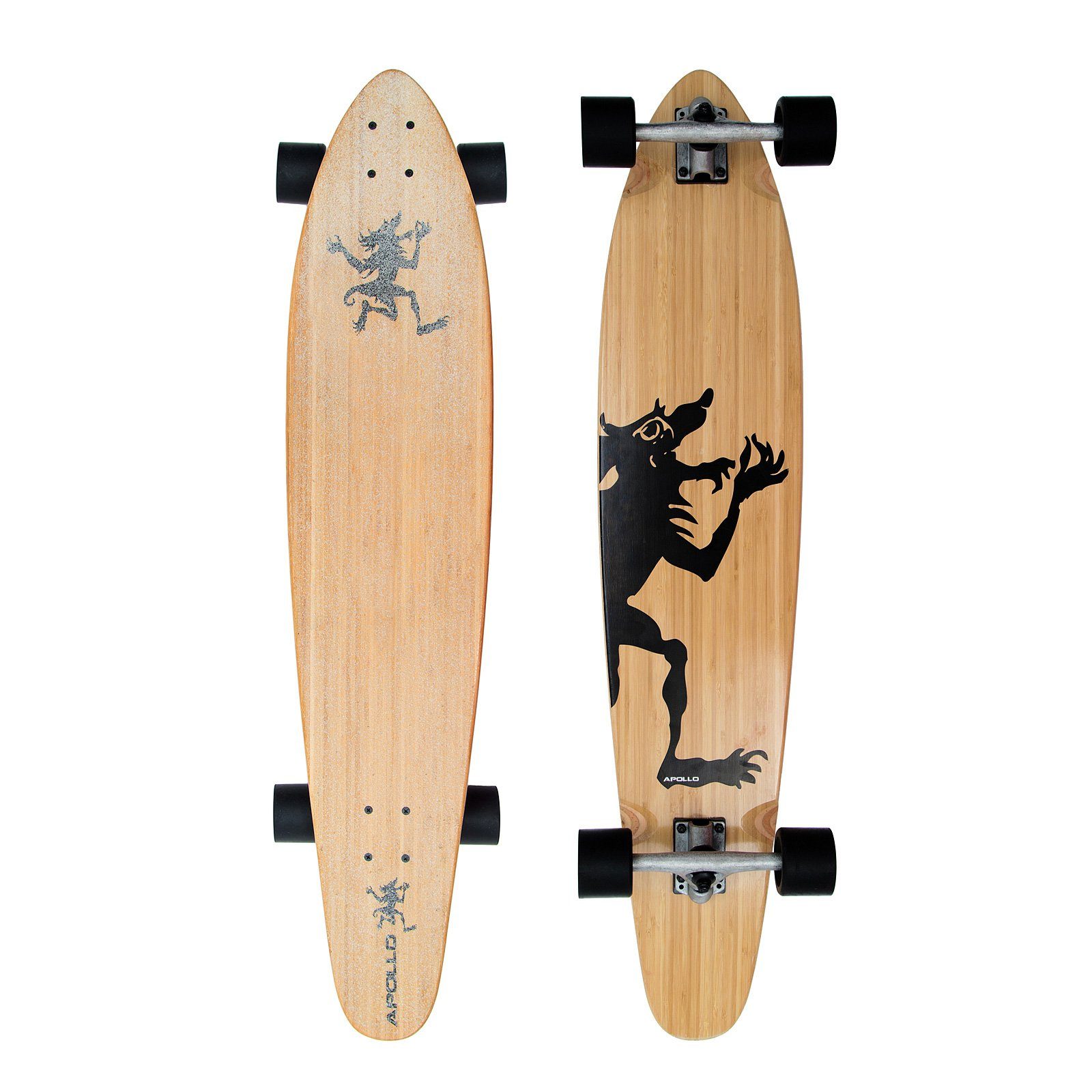 Apollo Longboard Kicktail Board - Hawaiian Wulff - 42" Komplettboard, Brett Classic Shape Kicktail