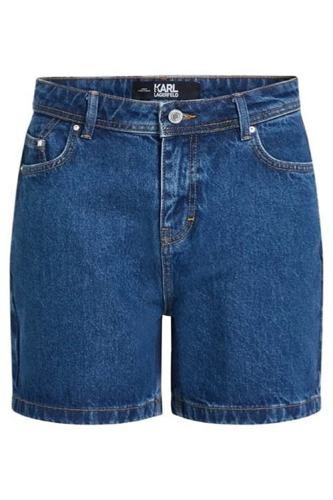 KARL LAGERFELD Jeansshorts Karl Lagerfeld Damen Short, Karl Lagerfeld Dark Blue Jeans Short 5-Pocket Style