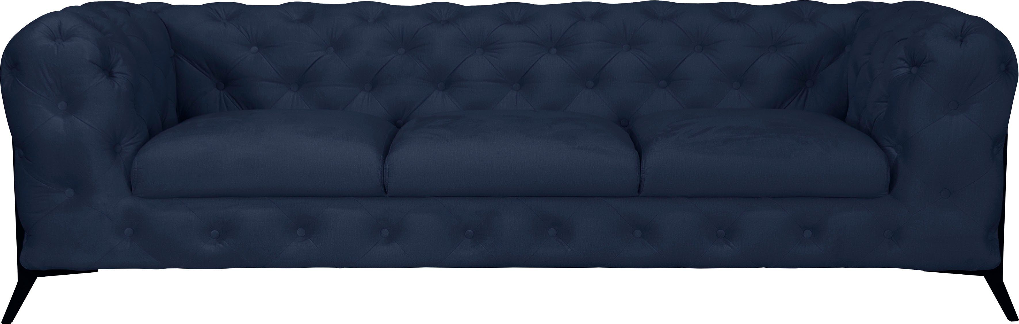 Home affaire Chesterfield-Sofa Amaury, aufwändige Knopfheftung, moderne Chesterfield Optik, Fußfarbe wählbar