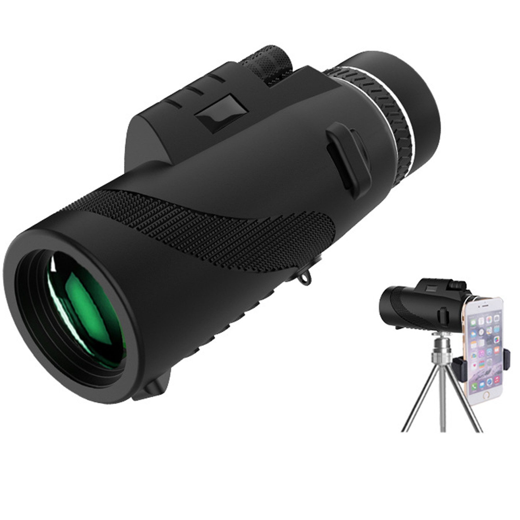 Mutig Monokular 40x60 Zoom, Monokulare Teleskop Fernrohr Monokular (mit Smartphone-Halterung & Stretchable Stativ für Vogelbeobachtung)
