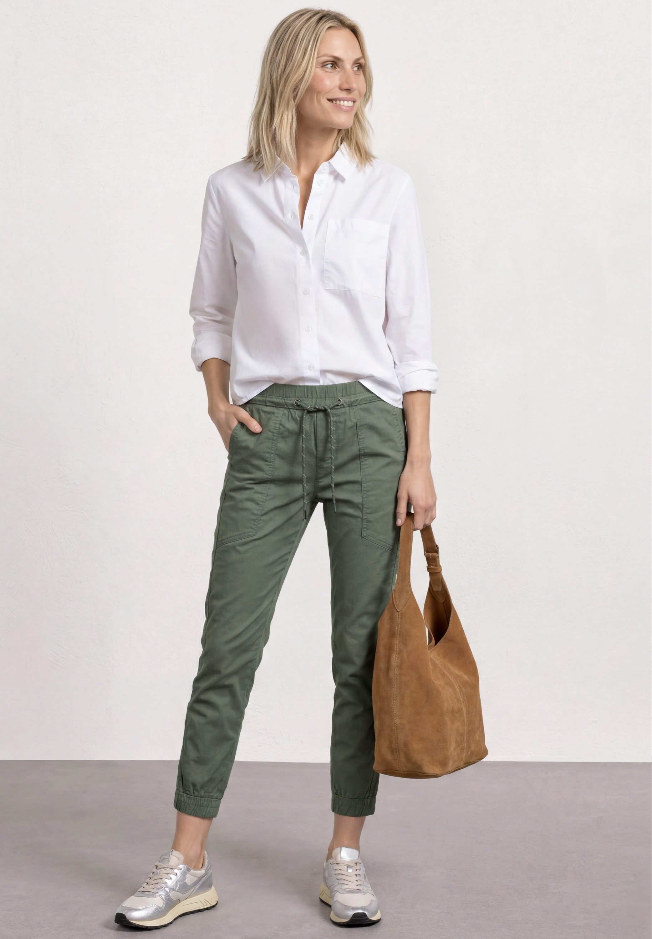 STREET ONE Jogger Pants aus Baumwolle mit Stretchanteil