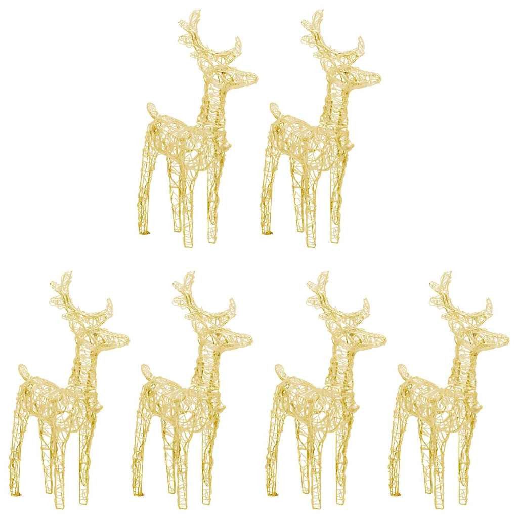 vidaXL Weihnachtsfigur LED-Rentiere 6 Stk. Warmweiß 240 LEDs Acryl (6 St)