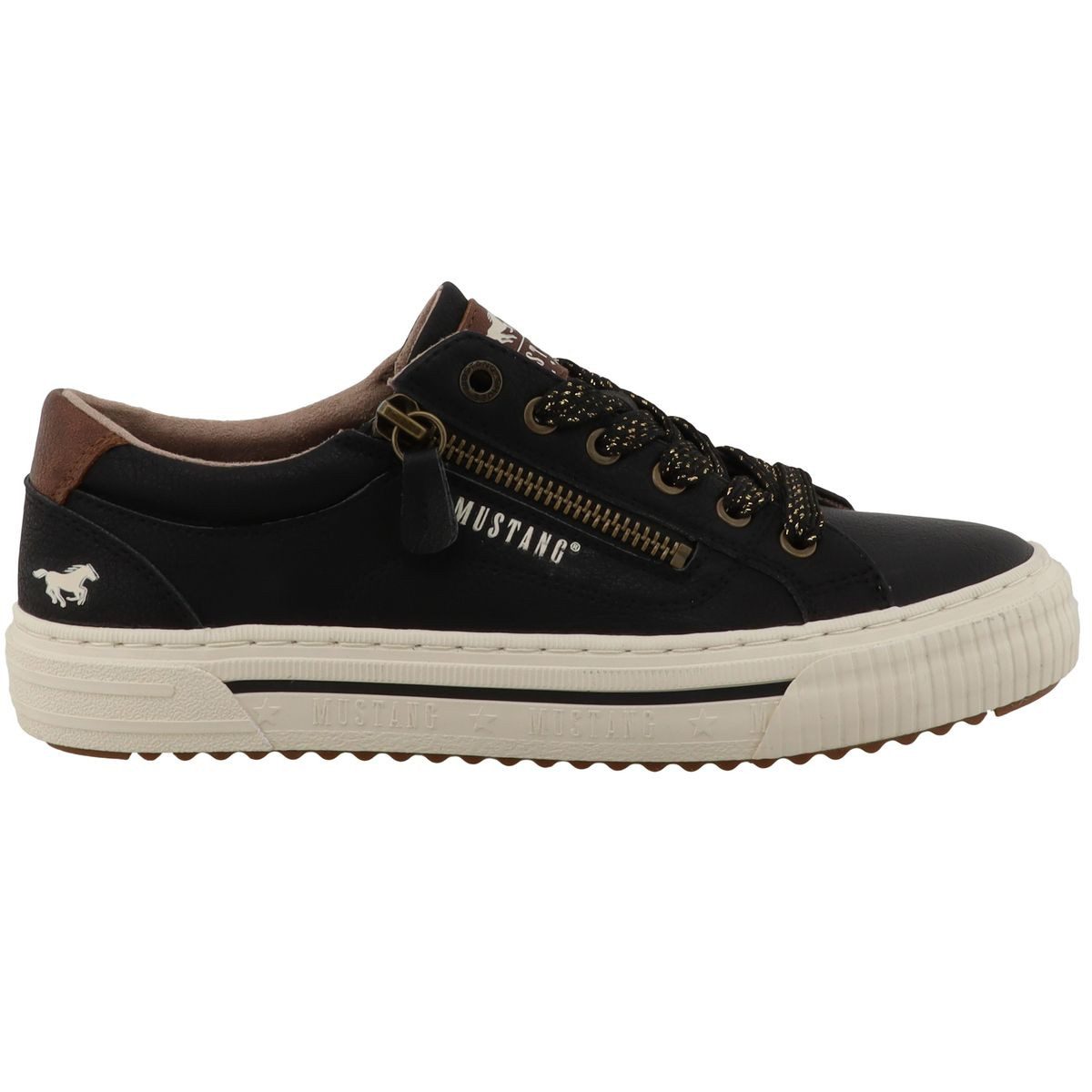 Mustang Shoes 15M0112011-black Sneaker Lässiger Low-Sneaker mit praktischem Reißverschluss