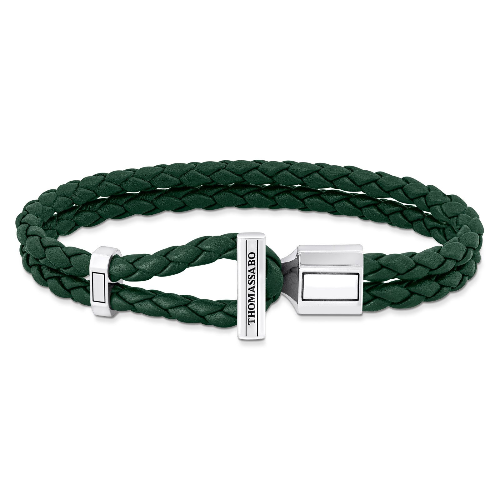 THOMAS SABO Silberarmband Unisex Lederarmband Grün günstig online kaufen