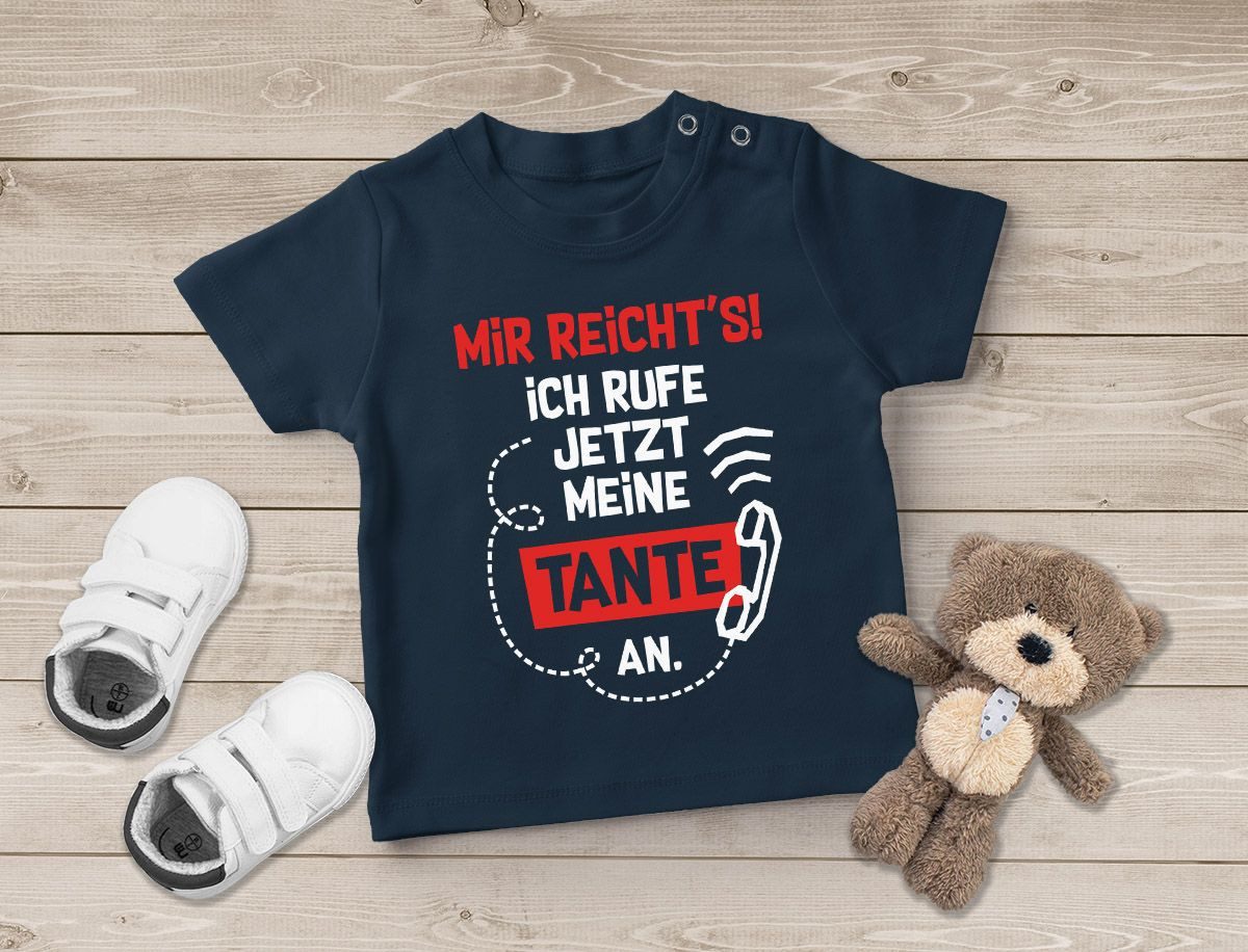 MoonWorks Print-Shirt Baby T-Shirt kurzarm mit Spruch Tante lustig Mir reichts ich rufe