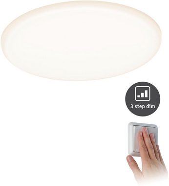 Paulmann LED Einbauleuchte Veluna VariFit IP44 3-Stufen-dimmbar rund 185 17W 3.000K Satin, LED fest integriert, Warmweiß, LED Einbaupanel IP44 3-Stufen-dimmbar rund 185 17W 3.000K Satin