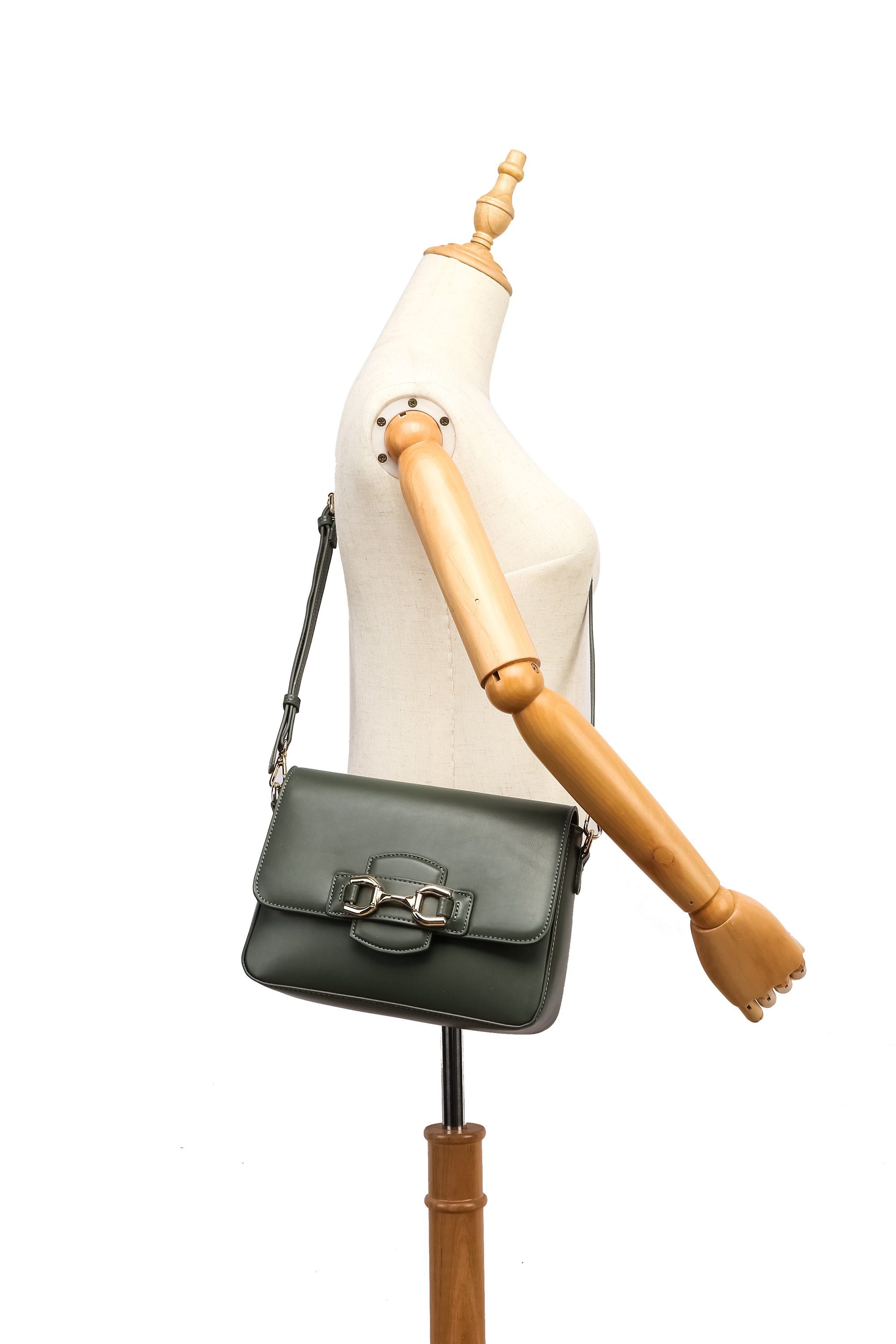 COLLEZIONE ALESSANDRO Umhängetasche Emerald Elegance, in elegantem britischen grün