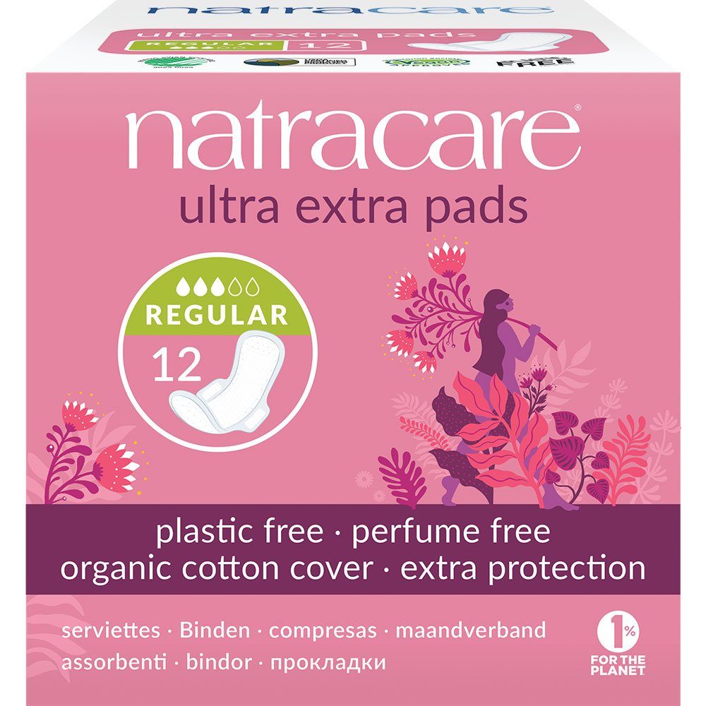 Natracare Slip-Einlage Ultra Extra Pads Normal, 12 Stk.
