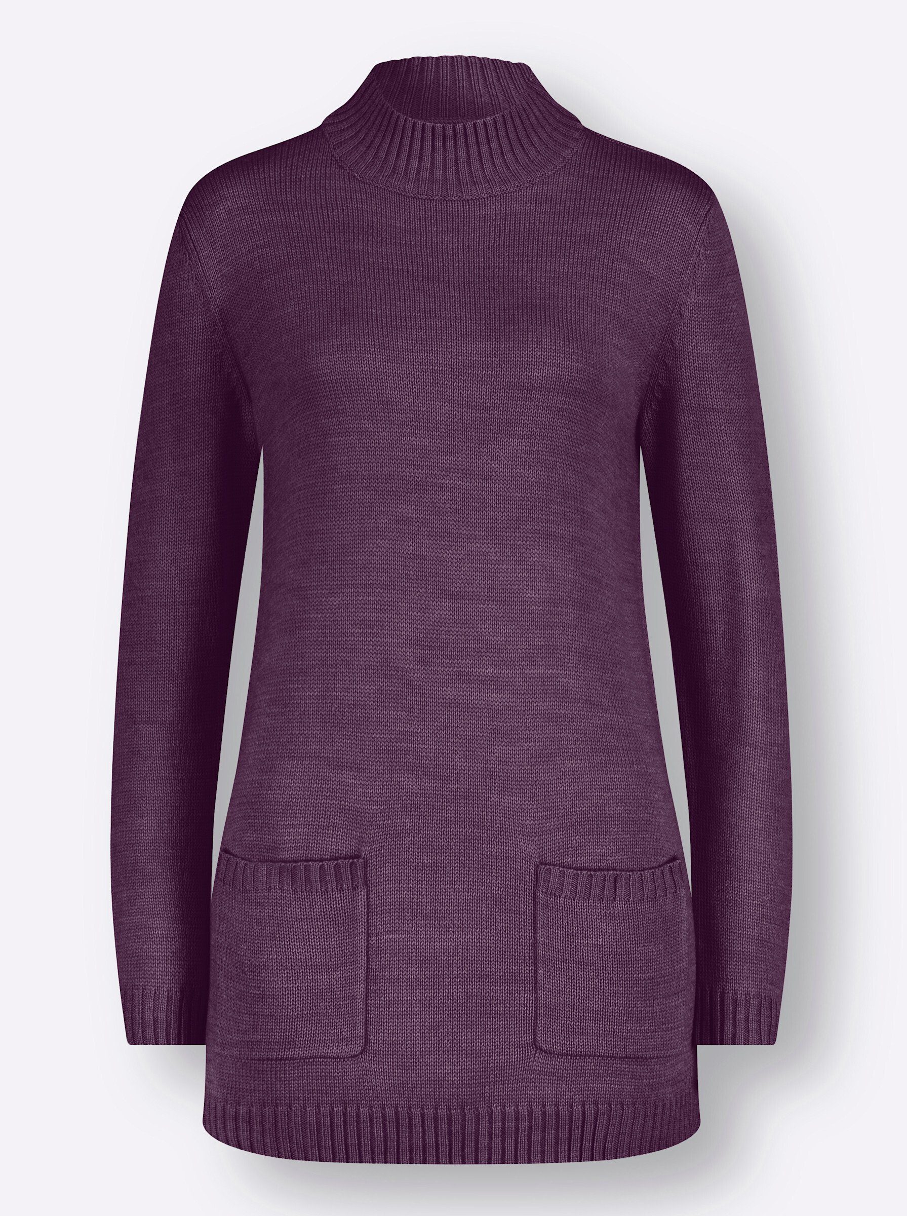 Strickpullover Longpullover Langarm Jersey