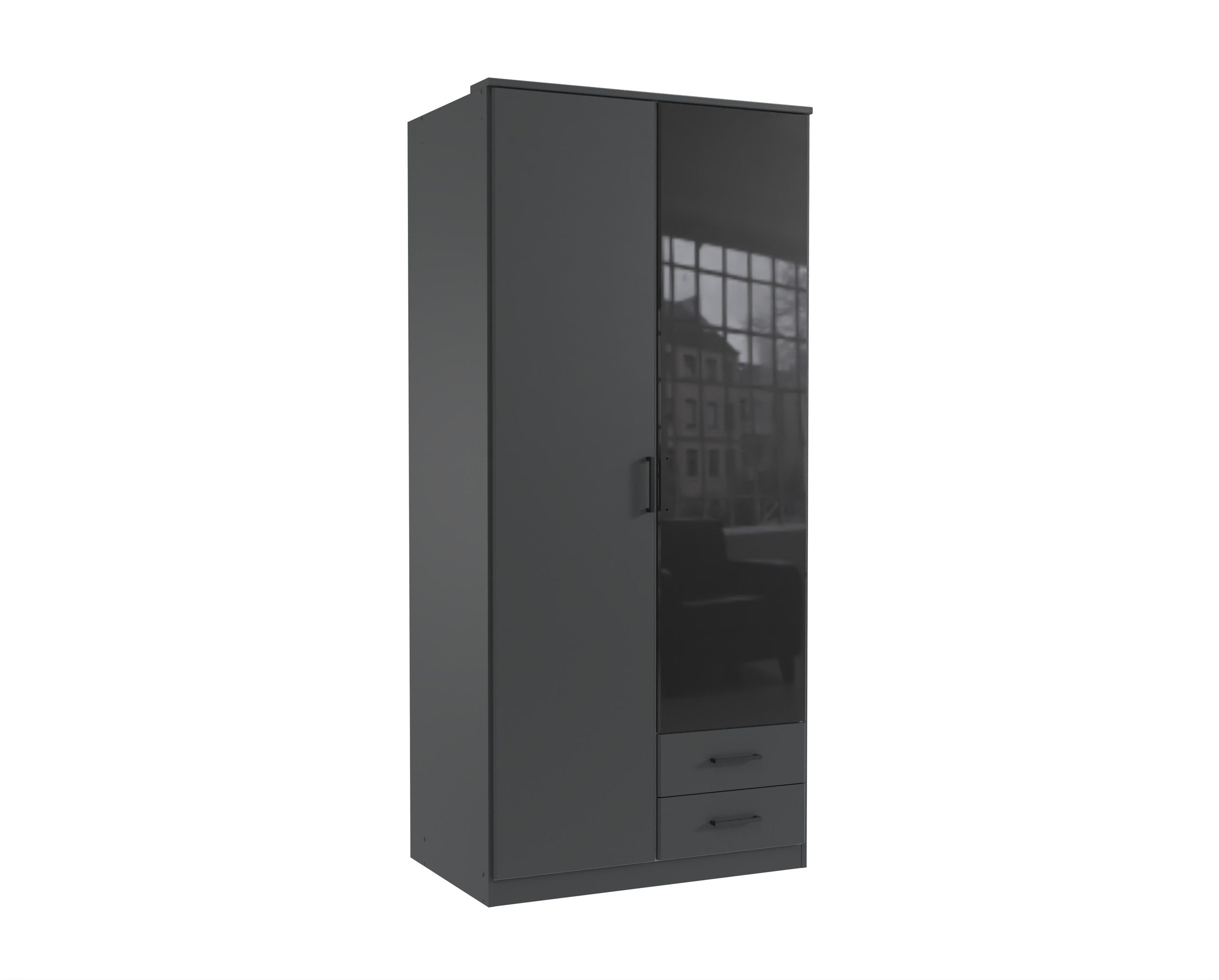 Wimex Drehtürenschrank in GRAPHIT + GLAS günstig online kaufen