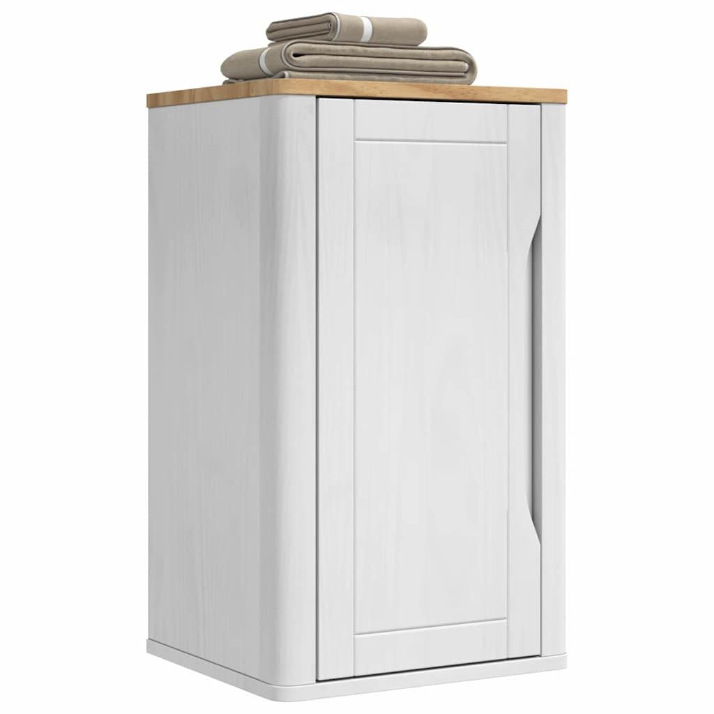 vidaXL Badezimmer-Set Badezimmer-Wandschrank mit Regal FLORO Weiß 35 x 30 x 60 cm, (1-St)