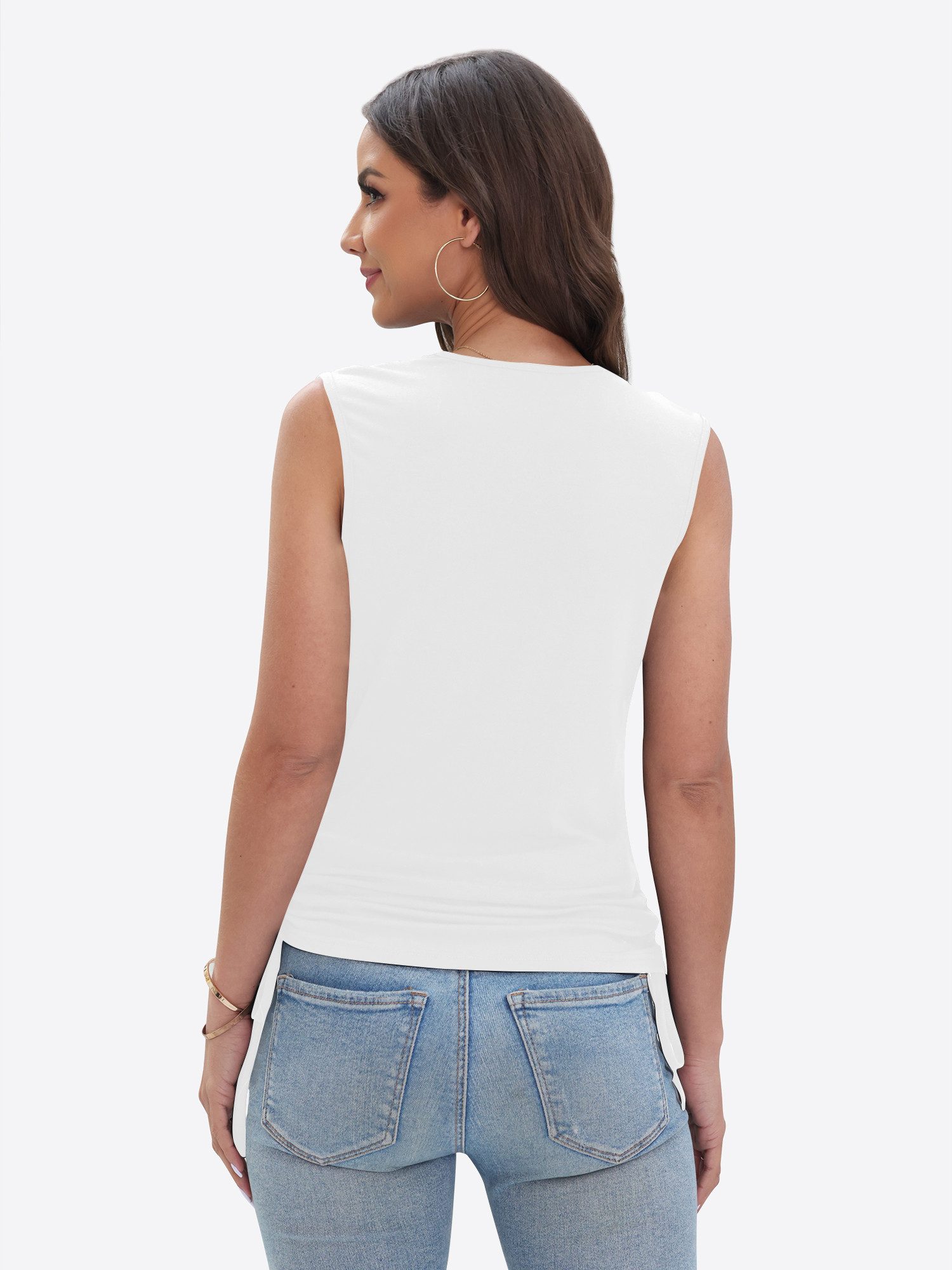 Imily Bela Trägertop Damen schlauchkragen-Top mit Falten (Packung, 1-tlg., günstig online kaufen