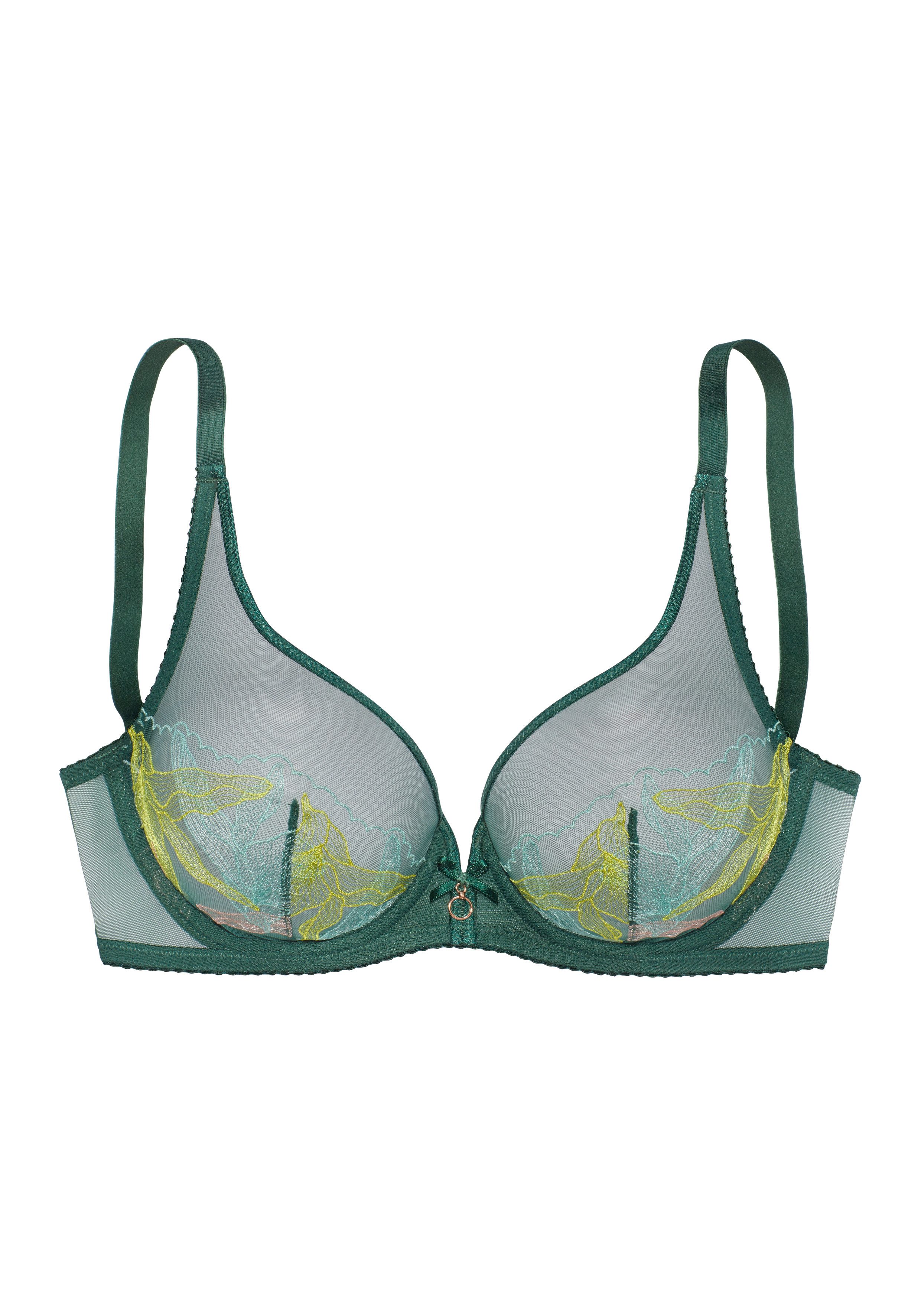 LASCANA Bügel-BH Gabriella mit hauchzarter Stickerei, transparente Unterwäsche