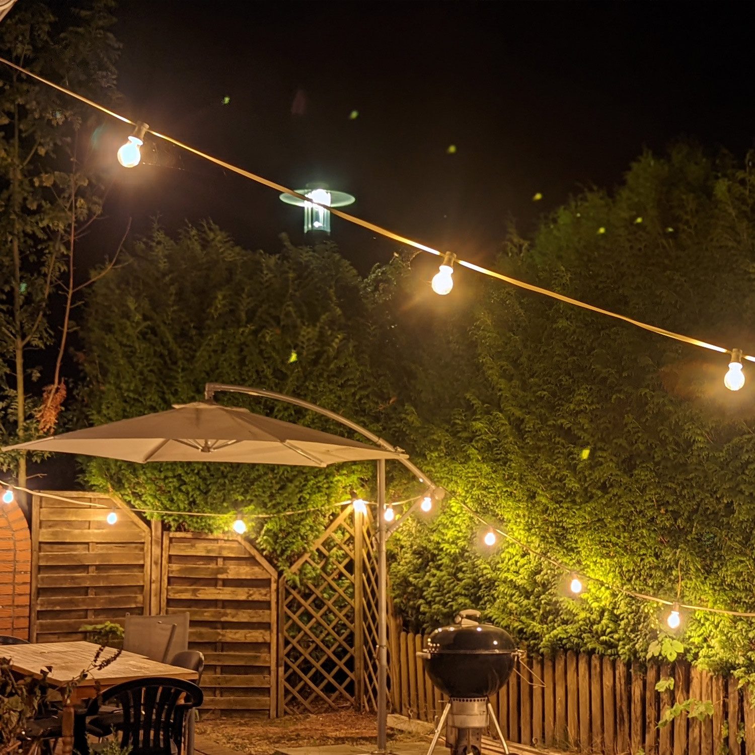 SPICELITE LED-Lichterkette Illu Party Garten 10m Außenlichterkette 10x E27 LED Filament Glühbirne, 10-flammig