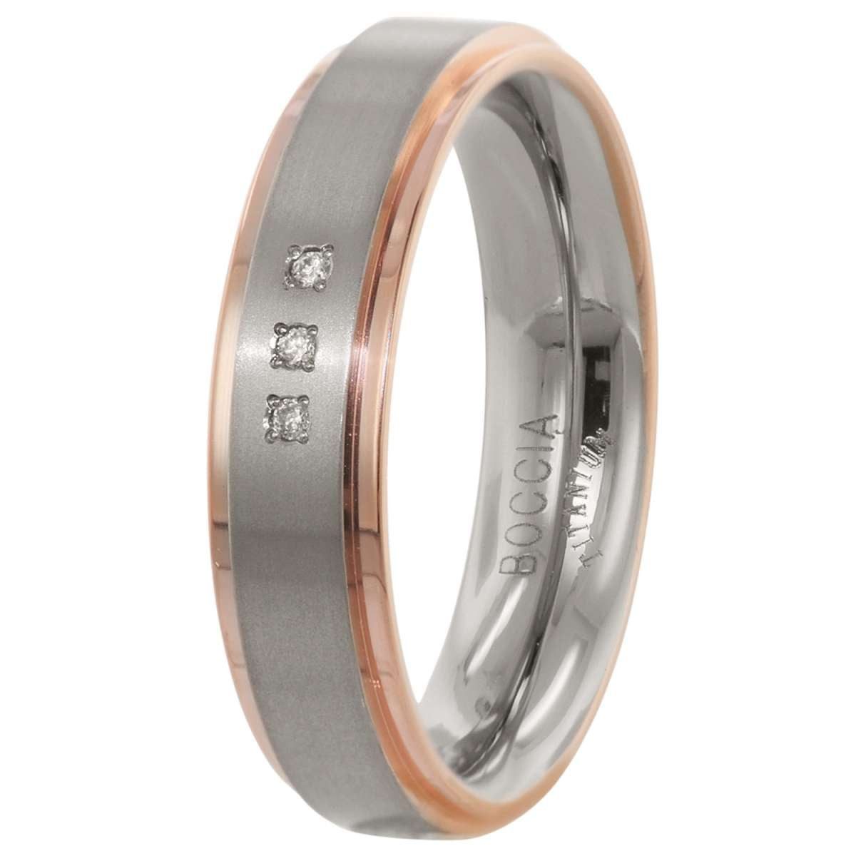 Boccia Fingerring 0134-02, für Damen-Ring Titan