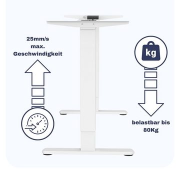 Albatros International Schreibtisch Albatros höhenverstellbares Tischgestell UP50 weiss