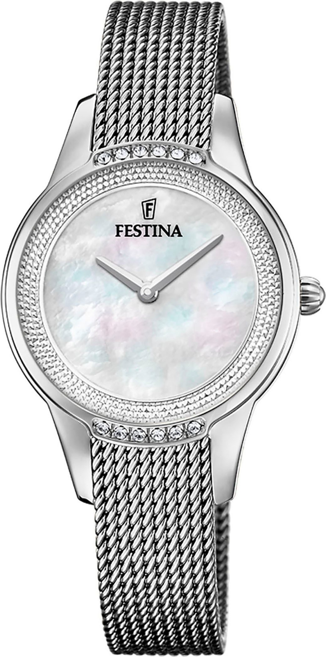 Festina Quarzuhr Mademoiselle F20494/4, Armbanduhr, Damenuhr, Edelstahlarmb günstig online kaufen