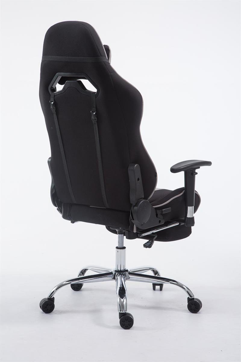 schwarz/grau Fußablage CLP Chair Stoff, Gaming mit/ohne Limit
