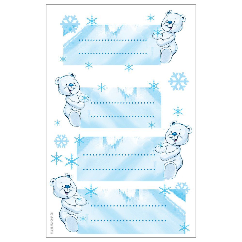 Herlitz Etiketten Herlitz Tiefkühl Etiketten "Bärchen" / Aufkleber / 3 Bögen