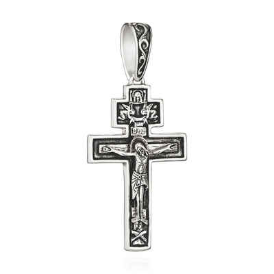 NKlaus Kettenanhänger Kreuzanhänger 47,5mm x 30,5mm Kruzifix Jesus Christus Kettenanhänger