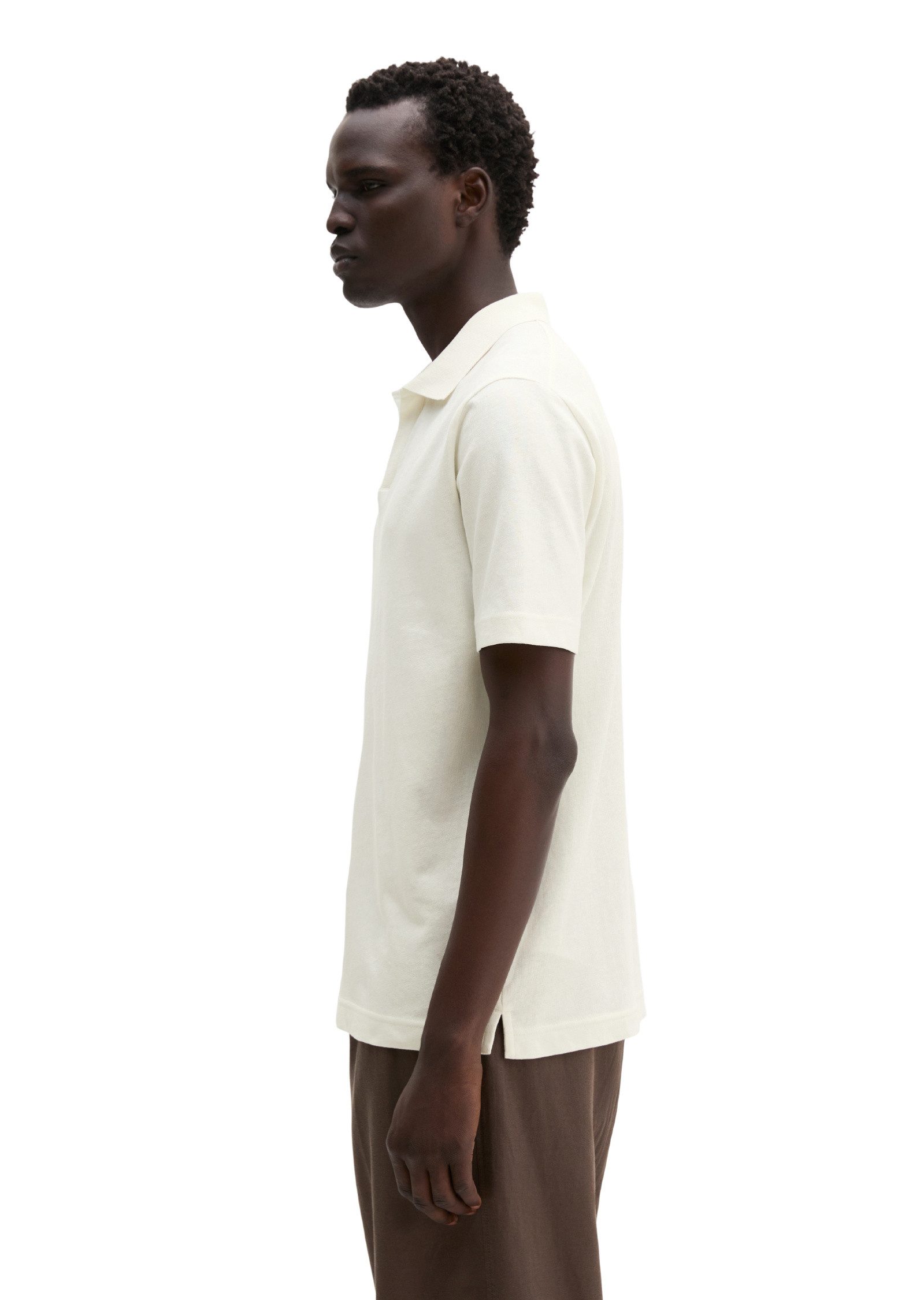 Marc O'Polo Poloshirt aus Baumwoll-Leinen-Mix