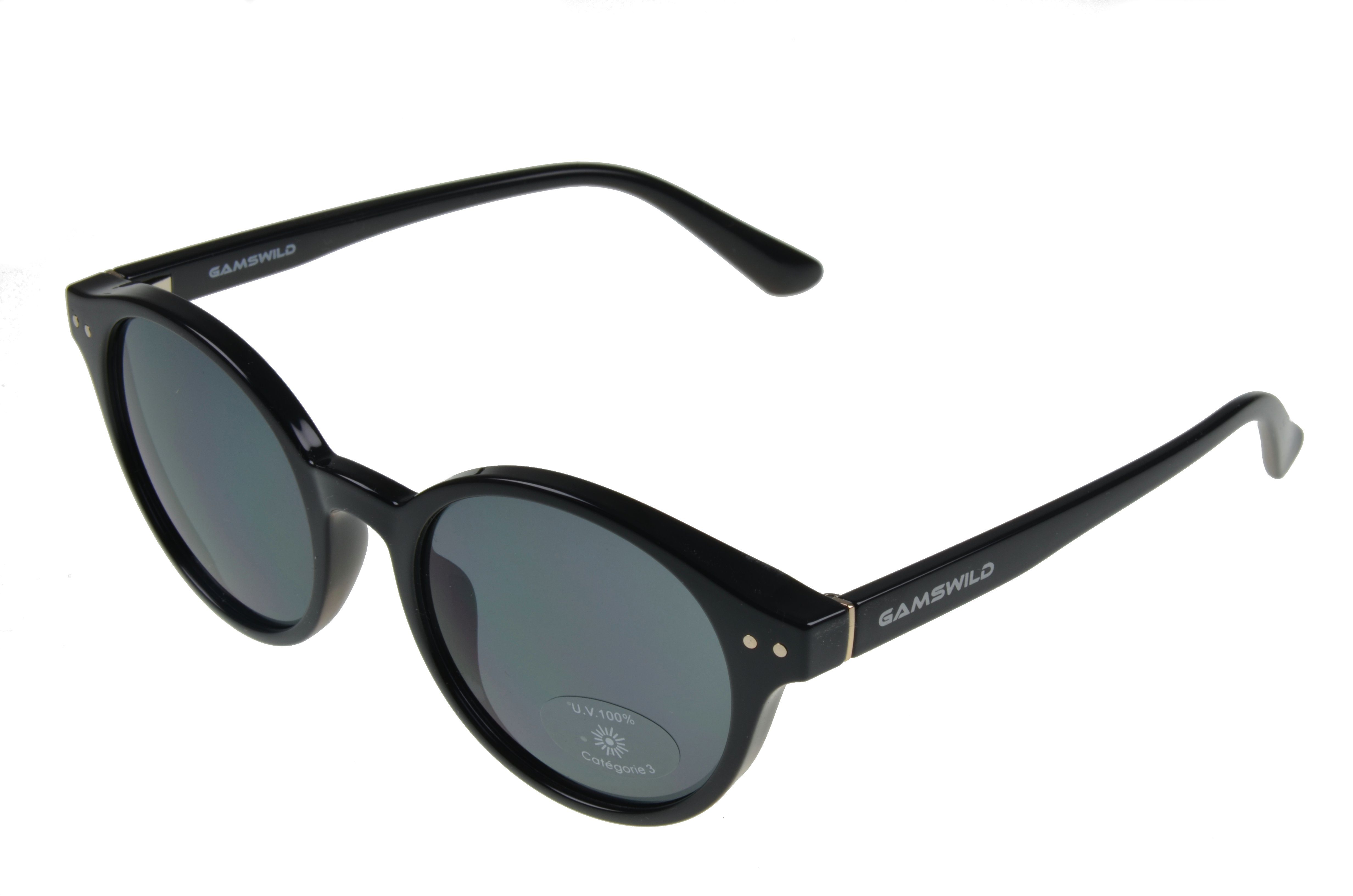 WM7129 schwarz Pianolack, Gamswild Brille Sonnenbrille Mode Damen braun, GAMSSTYLE