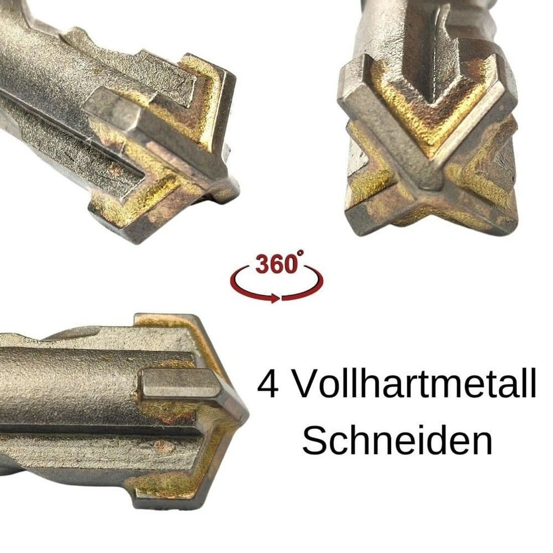 KLASEBO® Hammerbohrer Hammerbohrer für SDS-PLUS 4-Schneider Ø 15,0mm x 160mm Länge
