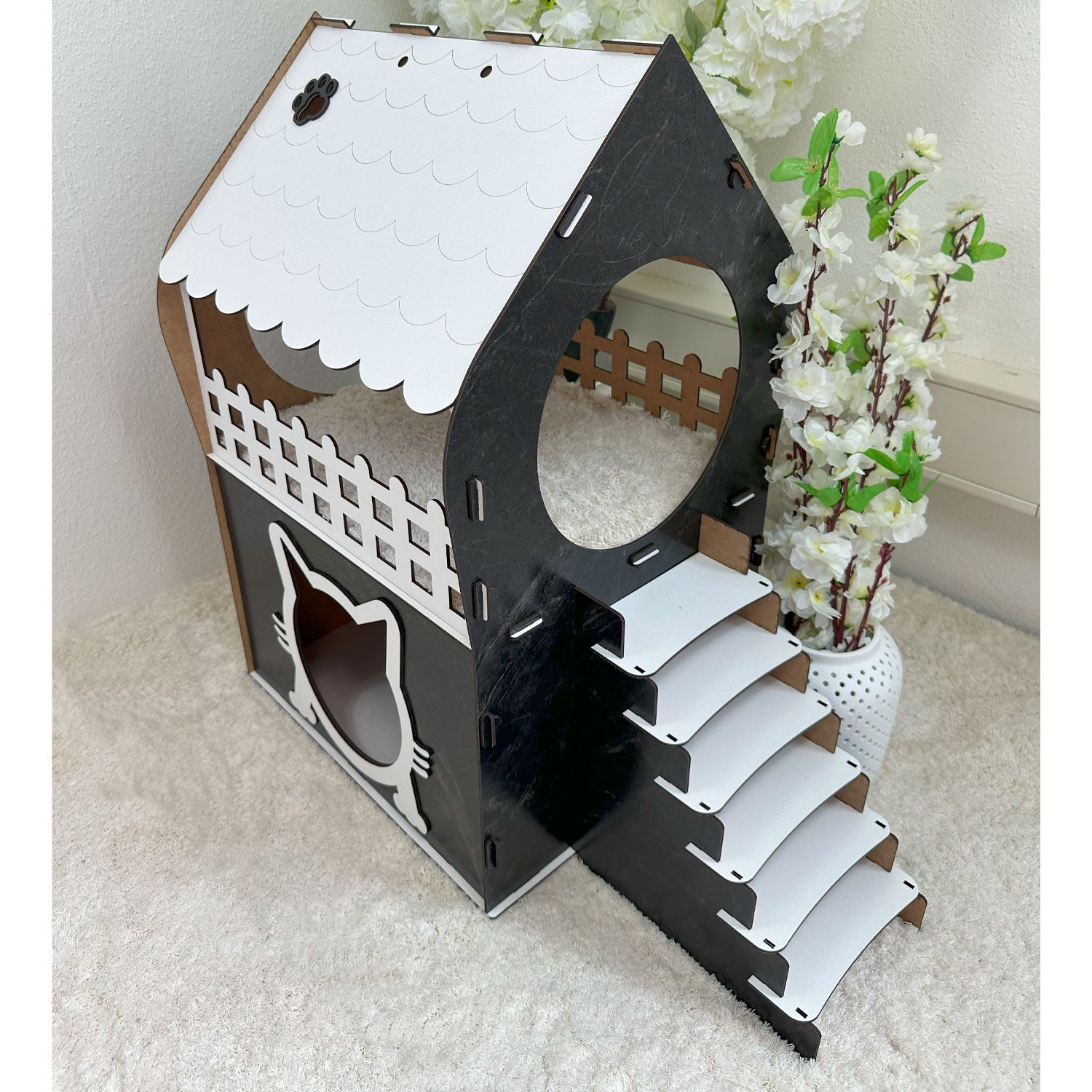 Jungengel Katzenliege Katzenhaus XL 66cm Katzennest Katzenhöhle Katzenbett günstig online kaufen