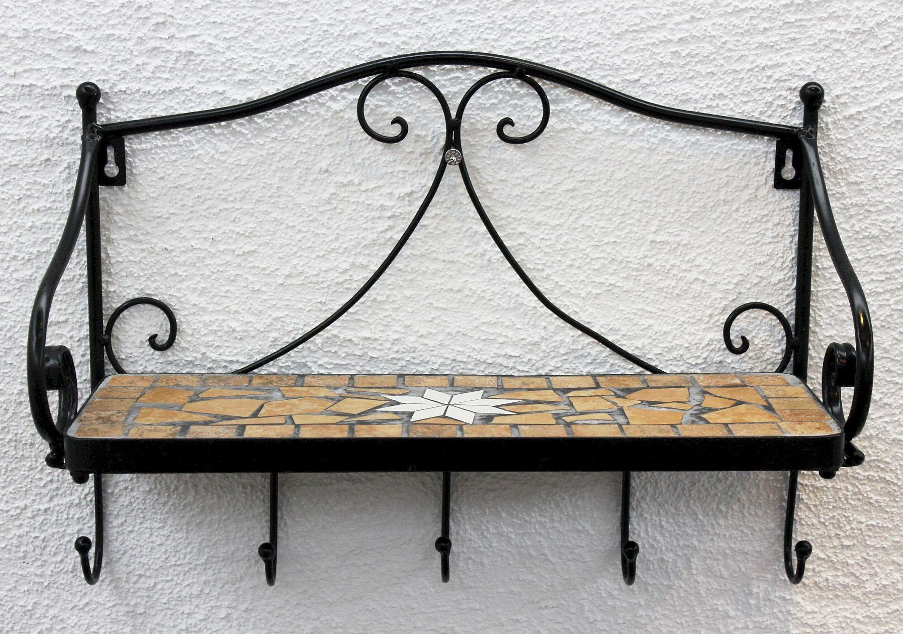 DanDiBo Wandregal Merano Mosaik 050550 aus Metall 41 cm Handtuchhalter, Bad günstig online kaufen