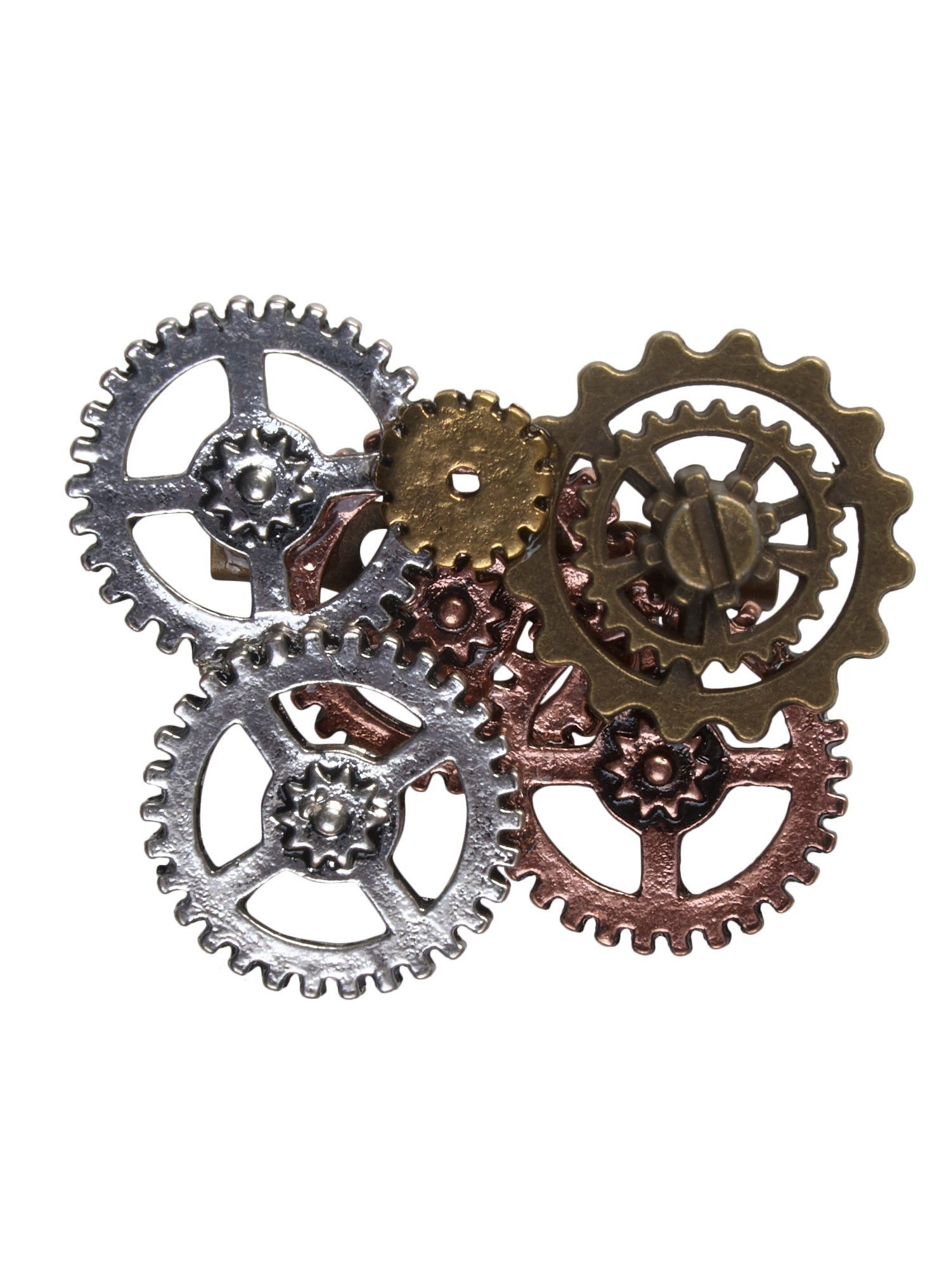 Metamorph Kostüm Steampunk-Brosche, Ein Satz Zahnräder zum Anstecken