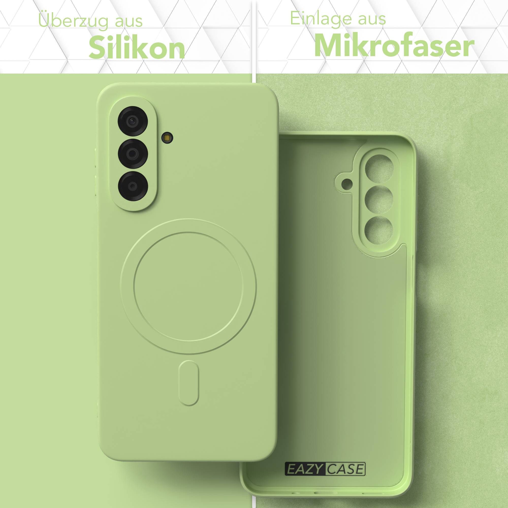 EAZY CASE Handyhülle MagSafe Silikon für Samsung Galaxy A17 6,7 Zoll, Schutzhülle MagSafe kompatibel Anti-Slip Oberfläche kratzfest Grün – Bild 3 von 5
