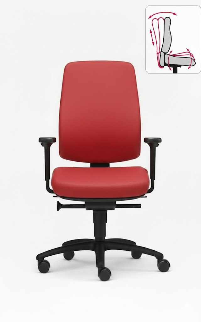 SITWELL STEIFENSAND AG Bürostuhl Ergo Spirit, Ergonomischer Allrounder Bürostuhl für alle Arbeitsplätze, Ergonomische Rückenlehne, Armlehnen, Synchron-Mechanik bis 120kg