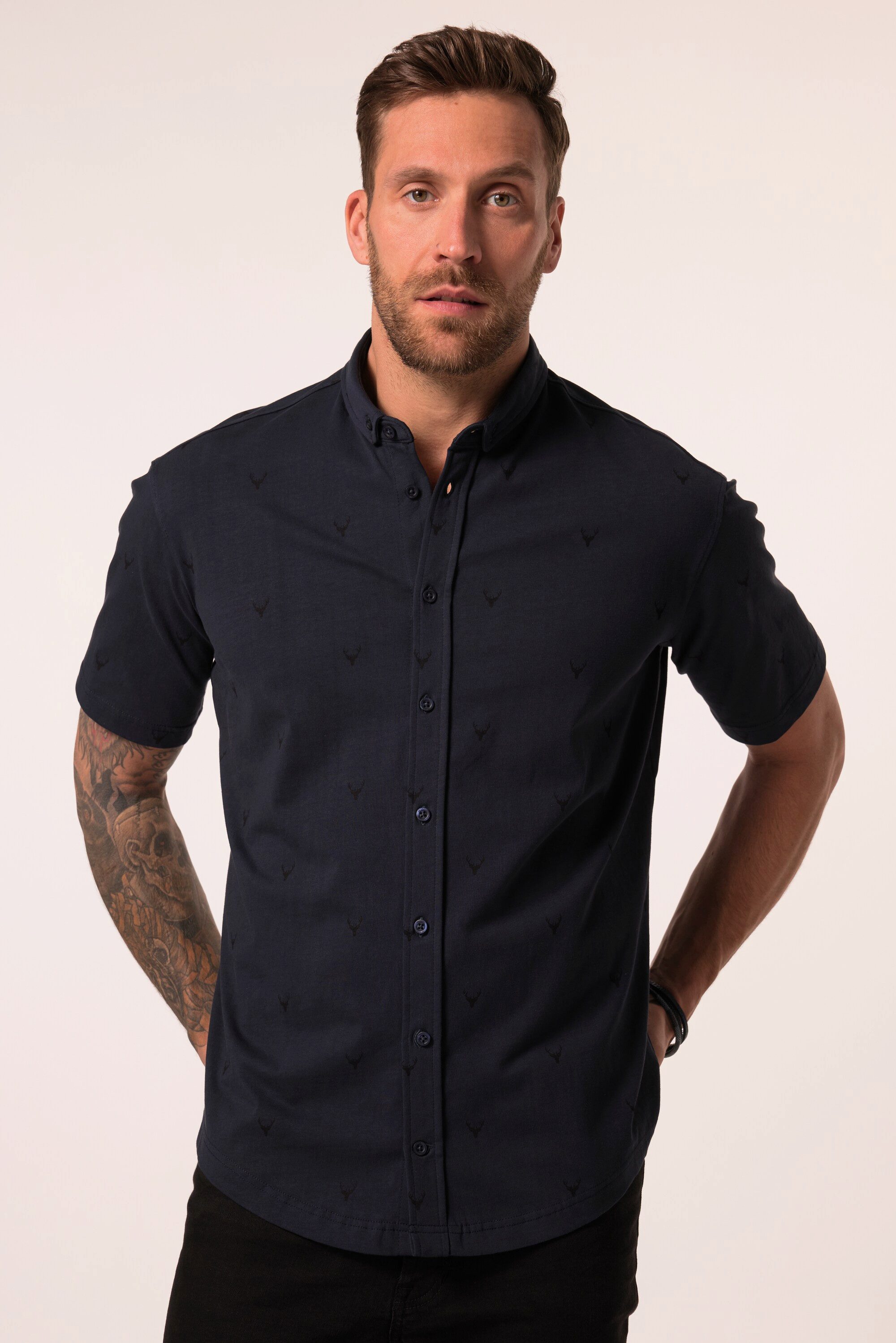 JP1880 Kurzarmhemd JP1880 Trachten-Jerseyhemd Trachten Halbarm günstig online kaufen