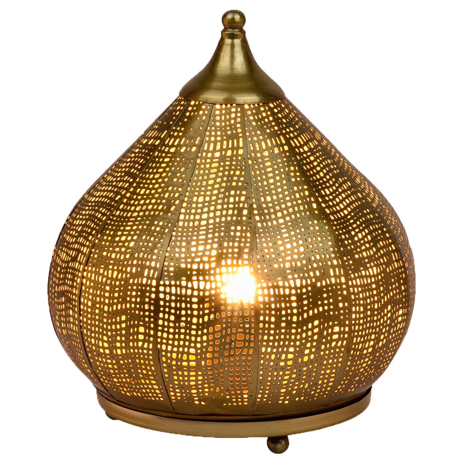 Marrakesch Orient & Mediterran Interior Tischleuchte Orientalische Deko Tischlampe Nachttischlampe Lampe Jamiel Gold, Leuchtmittel nicht im Lieferumfang enthalten