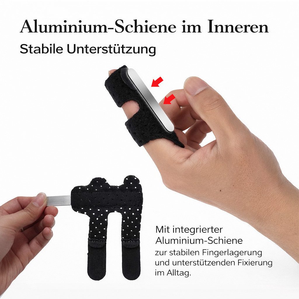 COOL-i ® Handbandage Fingerschiene verstellbar mit Aluminiumstütze, 2 Stück, Fingerbandage stabilisierend, atmungsaktiv, für Alltag & Arbeit