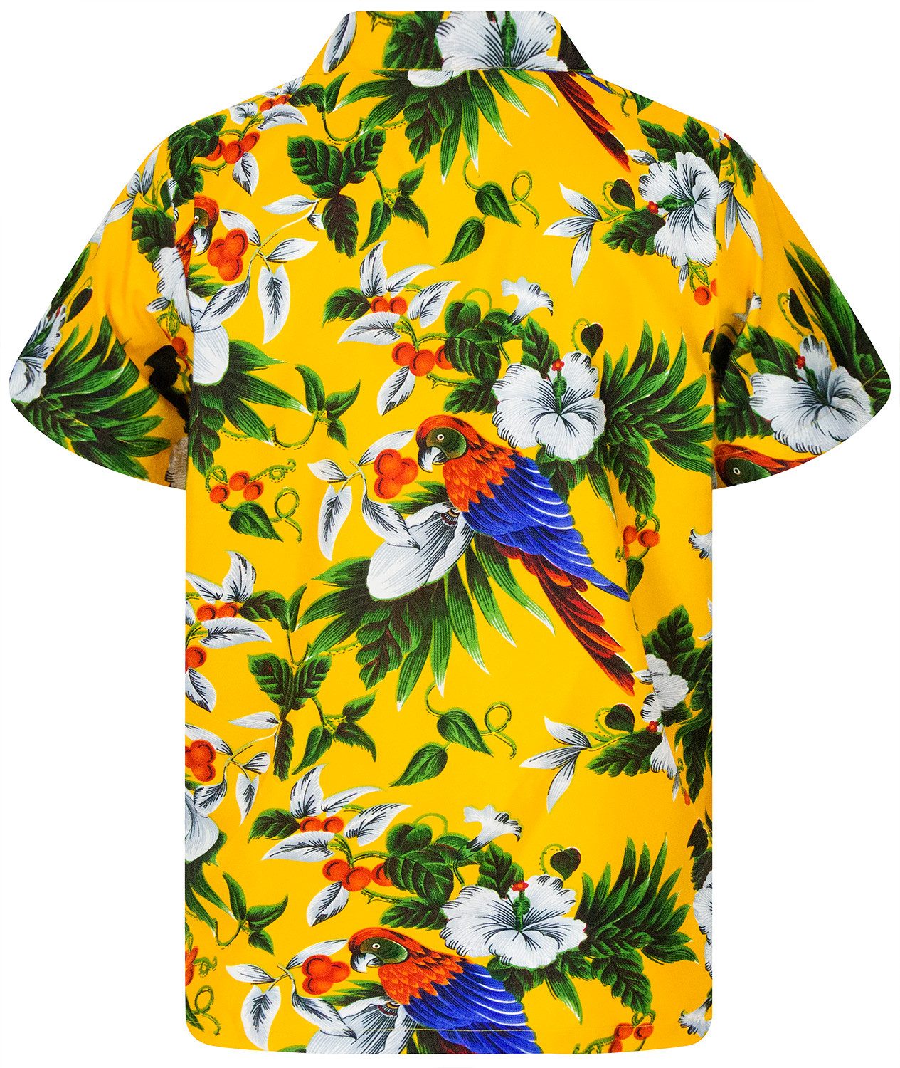 King Kameha Hawaiihemd Cherry Parrot Funky Hawaii-Hemd Herren Kurzarm Front günstig online kaufen