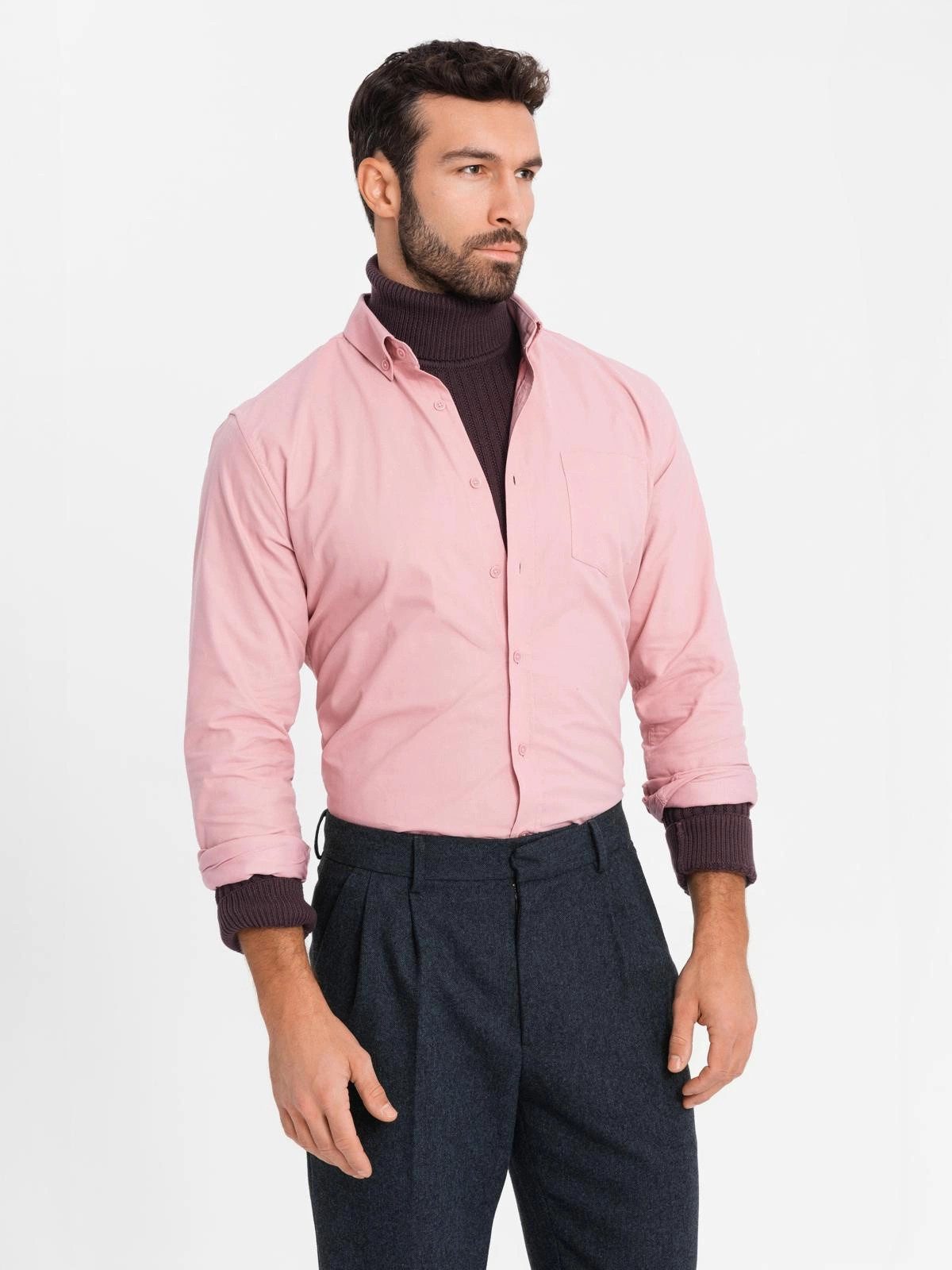 OMBRE Langarmhemd Herrenhemd aus Baumwolle REGULAR günstig online kaufen