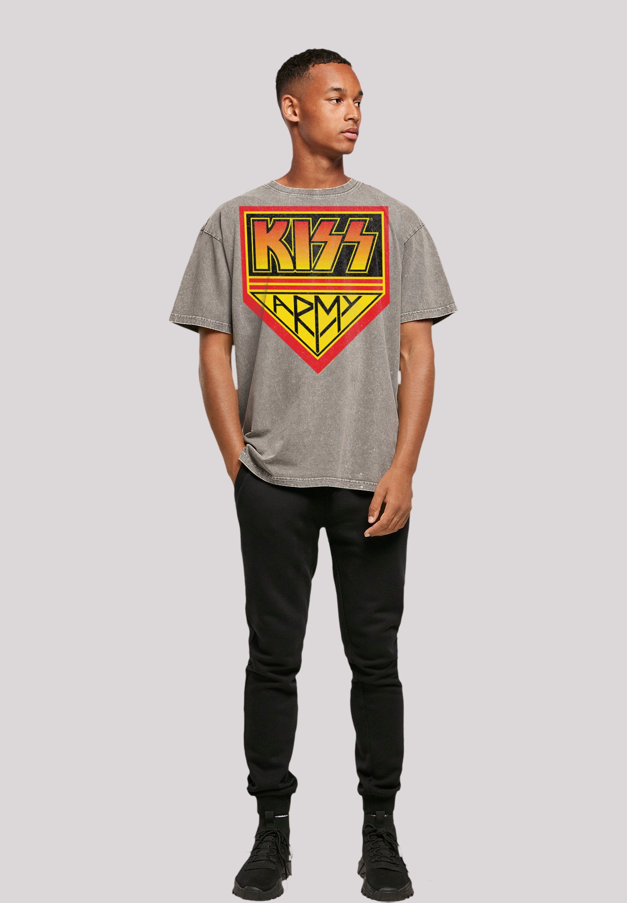 F4NT4STIC Kiss T-Shirt By Rock Off Asphalt Rock Logo Qualität, Army Premium Musik, Band