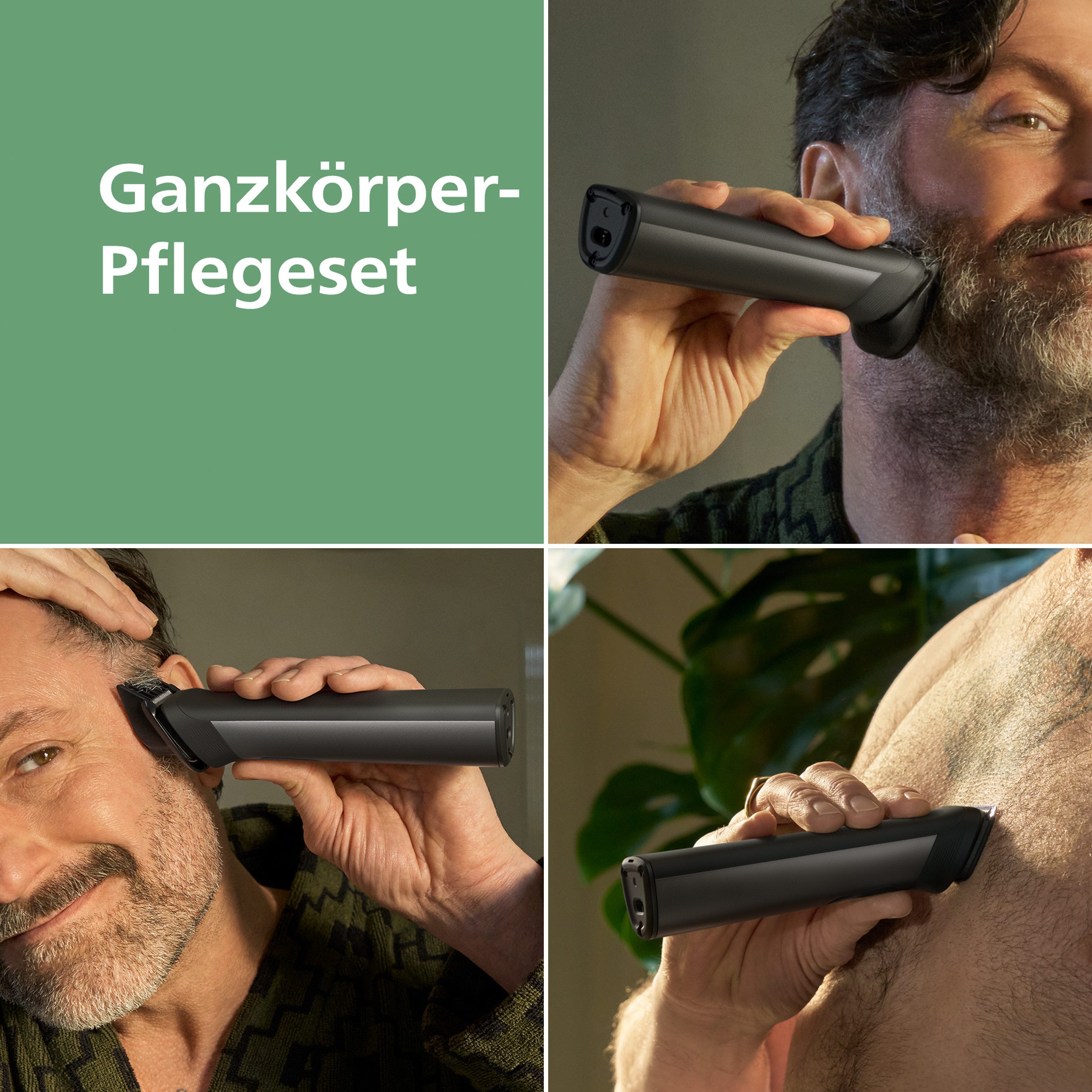 Philips Multifunktionstrimmer Series 9000 MG9557/15, 20-in-1-Trimmer für Gesicht, Körper und Kopfhaare
