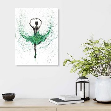 Posterlounge XXL-Wandbild Ashvin Harrison, Balletttänzerin in Smaragd, Illustration
