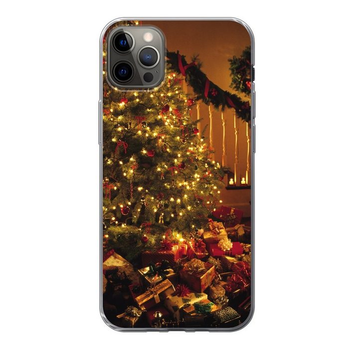 MuchoWow Handyhülle Weihnachten - Weihnachtsbaum - Weihnachtsschmuck Handyhülle Apple iPhone 13 Pro Max Smartphone-Bumper Print Handy